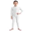 ranrann Kids Girls Full Length Gymnastic Unitard Long Sleeves Ballet Dance Jumpsuit Mock Neck Athletic Activewear Ivory 5-6 view 3