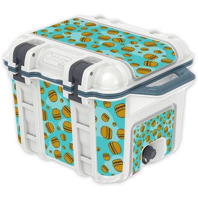 MightySkins (Cooler Not Included) Skin Compatible with OtterBox Venture 25 qt Cooler - Burger Heaven | Protective, Durable, and Unique Vinyl Decal wrap Cover | Easy to Apply | Made in The USA