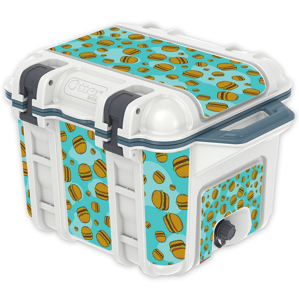 MightySkins (Cooler Not Included) Skin Compatible with OtterBox Venture 25 qt Cooler - Burger Heaven | Protective, Durable, and Unique Vinyl Decal wrap Cover | Easy to Apply | Made in The USA