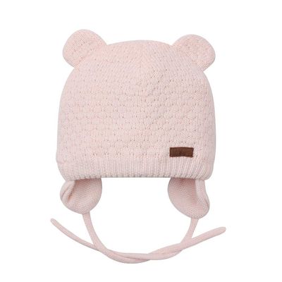 BAVST Baby Beanie Hat for Winter with Earfalp Cute Bear Kids Toddler Girls Boys Warm Knit Cap 0-2Years(Pink, L)