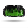 Impact Custom Professional All Sports Mouthguard Chrome Series (Black) Emerald Green Grill - Jiu Jitsu/Football/Lacrosse & More view 1