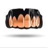 Impact Custom Professional MMA/Boxing/Muaythai Mouthguard Chrome Series (Black) Rose Gold Grill- Boxing MMA view 1