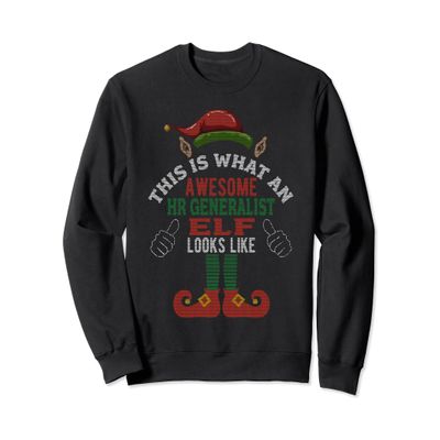 Awesome HR Generalist Elf Christmas Style Sweatshirt