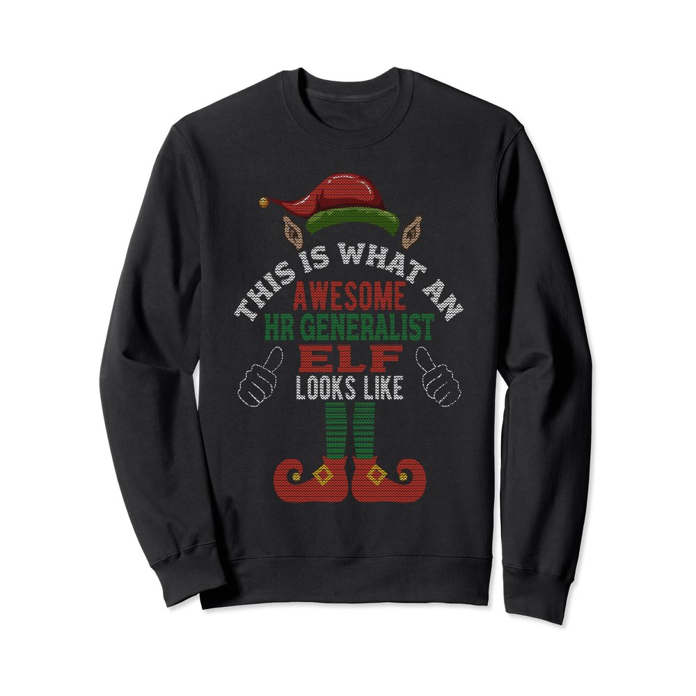 Awesome HR Generalist Elf Christmas Style Sweatshirt