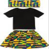 SHENBOLEN Baby Girl African Print Clothing Ankara Skirt Top Set(B,Large) view 2
