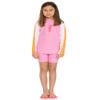 SunBusters Girls L/S Rash Guard(UPF 50+), Pink Bloom, 8/10 yrs view 3
