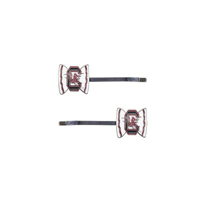 Aminco NCAA South Carolina Fighting Gamecocks Bow Bobby Pin, 2-Pack