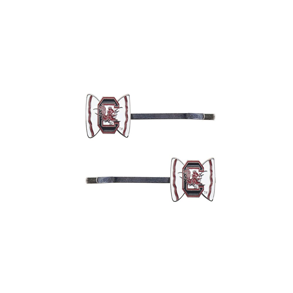 Aminco NCAA South Carolina Fighting Gamecocks Bow Bobby Pin, 2-Pack
