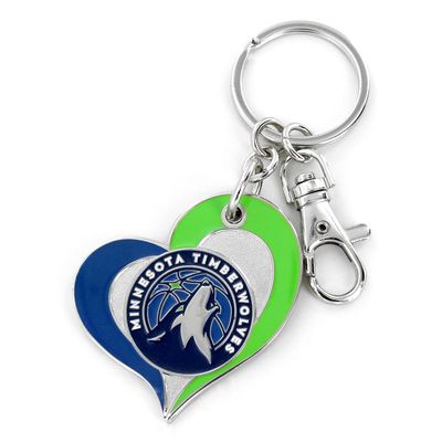 Aminco NBA Minnesota Timberwolves Swirl Heart Keychain