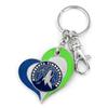 Aminco NBA Minnesota Timberwolves Swirl Heart Keychain