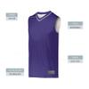 Augusta Sportswear Reversible Two-Color Jersey, Purple/White, 3XL view 3