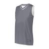 Augusta Sportswear Womens Reversible Two-Color Jersey, Graphite/White, XL