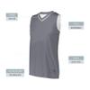 Augusta Sportswear Womens Reversible Two-Color Jersey, Graphite/White, XL view 3