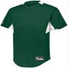 Holloway Youth Game7 Two-Button Baseball Jersey M Forest/White view 1