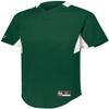 Holloway Youth Game7 Two-Button Baseball Jersey M Forest/White view 2