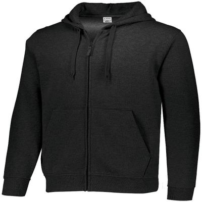 Augusta Sportswear Men's 60/40 Fleece Full Zip Hoodie, BLACK, Small