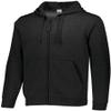 Augusta Sportswear Men's 60/40 Fleece Full Zip Hoodie, BLACK, Small view 1