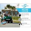 2023Upgraded Outdoor Golf Cart Cover Compatible with EZ GO, Club Car, Yamaha, Moveland Custom Cart Cover with 300D Material + Extra PVC Coating Dust UV Prevention (Grey) view 2
