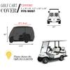 2023Upgraded Outdoor Golf Cart Cover Compatible with EZ GO, Club Car, Yamaha, Moveland Custom Cart Cover with 300D Material + Extra PVC Coating Dust UV Prevention (Grey) view 4