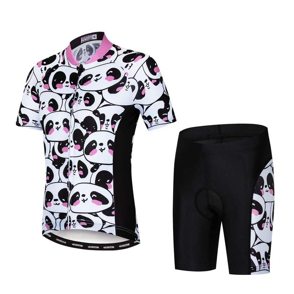 Kids Cycling Jersey Set Bike Jersey Shorts Children Riding MTB Bicycle Clothing Top Bottom