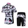 Kids Cycling Jersey Set Bike Jersey Shorts Children Riding MTB Bicycle Clothing Top Bottom view 2