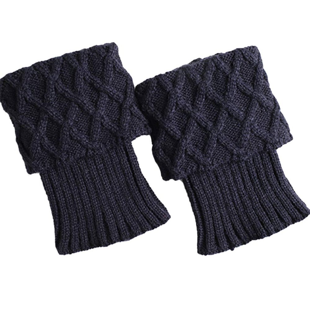 Ealafee Women Winter Warm Crochet Knitted Boot Cuff Sock Short Leg Warmers for Girls