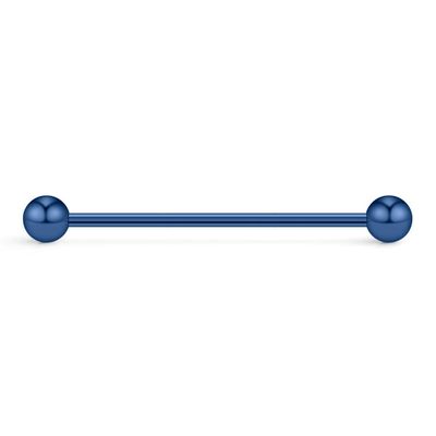14G Industrial Barbell Cartilage Earring Body Piercing Jewelry 38mm (Blue)