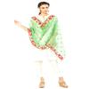 DUPATTA BAZAAR Woman's Green & Multicoloured Organza Dupatta with Embroidery. view 2