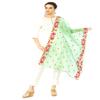DUPATTA BAZAAR Woman's Green & Multicoloured Organza Dupatta with Embroidery. view 3