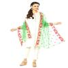 DUPATTA BAZAAR Woman's Green & Multicoloured Organza Dupatta with Embroidery. view 4
