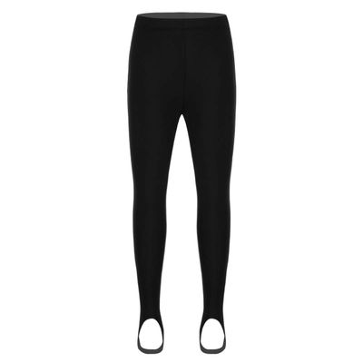 ACSUSS Kids Boys Girls Ballet Dance Stirrup Tights Leggings Gymnastics Yoga Workout Pantyhose Black 8-10