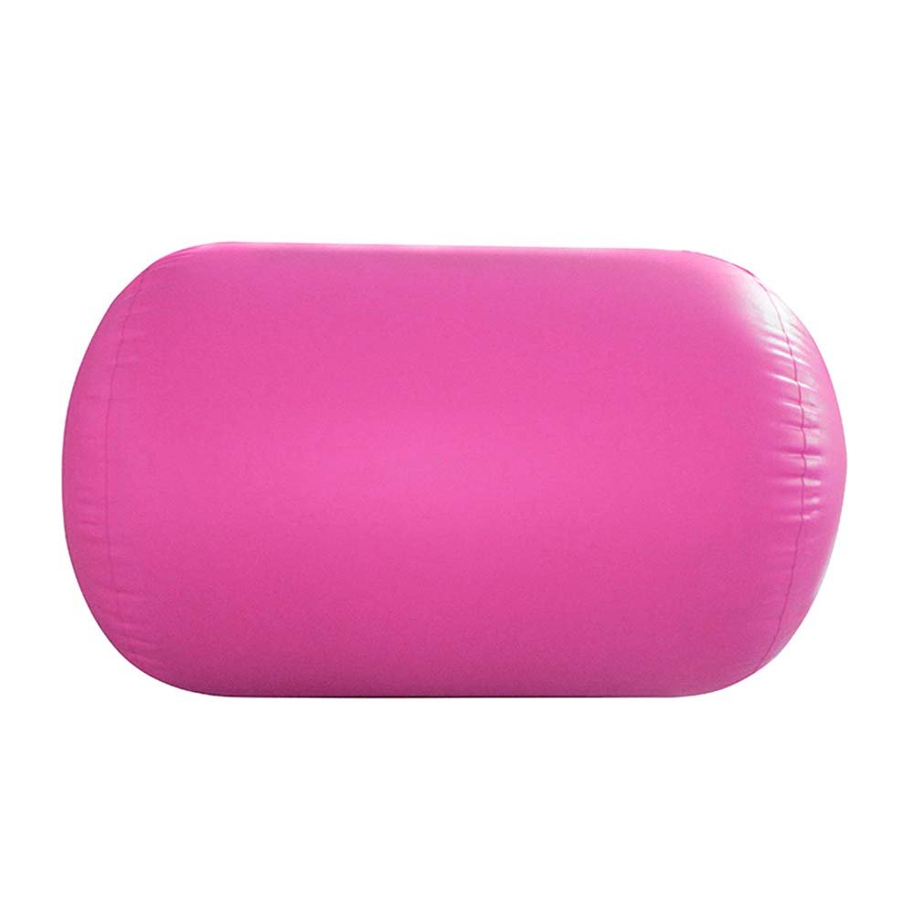 Foammaker Air Barrel Inflatable Roller Home Fitness Exercise Training Roller Beam (Pink, L(48")D(32"))