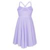 Agoky Kids Girls Crsscross Back Ballet Lyrical Dance Dress Gymnastics Leotard Dress Ballerina Dancewear Costume Lavender Chiffon 2-3 Years view 2