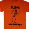 I Love Halloween Toddler Boys Kids Girls Toddler Youth Shirt skeleto t-Shirt White view 1