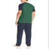 Hanes Men's Adult X-Temp Short Sleeve Cotton Raglan Shirt and Pants Pajamas Pjs Sleepwear Lounge Set - Evergreen (2X-Large) view 3