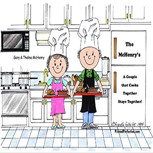 PrintedPerfection.com Personalized Friendly Folks Chef Couple, with Hat Download - Print at Home, use Online, Make Crafts & Gifts Cook
