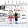 PrintedPerfection.com Personalized Friendly Folks Chef Couple, with Hat Download - Print at Home, use Online, Make Crafts & Gifts Cook view 1