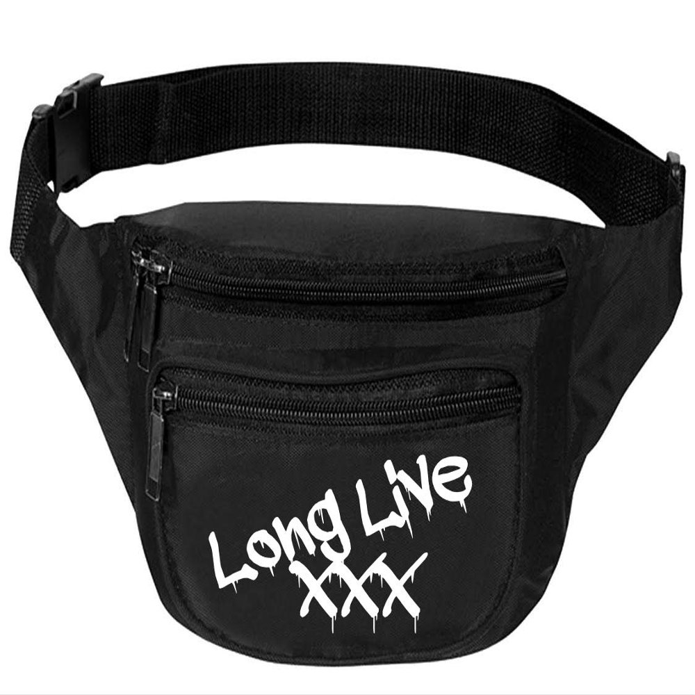 ALLNTRENDS Adult Waist Pack Long Live X Trendy Travel Pack Cool Funny Packs (Black)