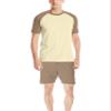 Hanes Men's Adult X-Temp Short Sleeve Cotton Raglan Shirt and Pants Pajamas Pjs Sleepwear Lounge Set - Coffee Heather (X-Large) view 1