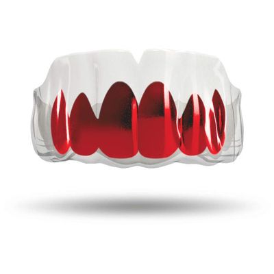 Impact Custom Professional All Sports Mouthguard Chrome Series (Clear) Red Grill - Jiu Jitsu/Football/Lacrosse & More