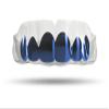 Impact Custom Professional MMA/Boxing/Muaythai Mouthguard Chrome Series (Clear) Midnight Blue Grill- Boxing MMA view 1