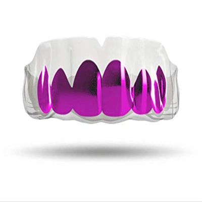 Impact Custom Professional MMA/Boxing/Muaythai Mouthguard Chrome Series (Clear) Fuchsia Grill- Boxing MMA