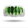 Impact Custom Professional All Sports Mouthguard Chrome Series (Clear) Emerald Green Fang - Jiu Jitsu/Football/Lacrosse & More view 1