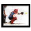 Personalized Softball Catcher Sports Action Print - Gift for The Softball Player (20"x25", Framed Canvas) view 1