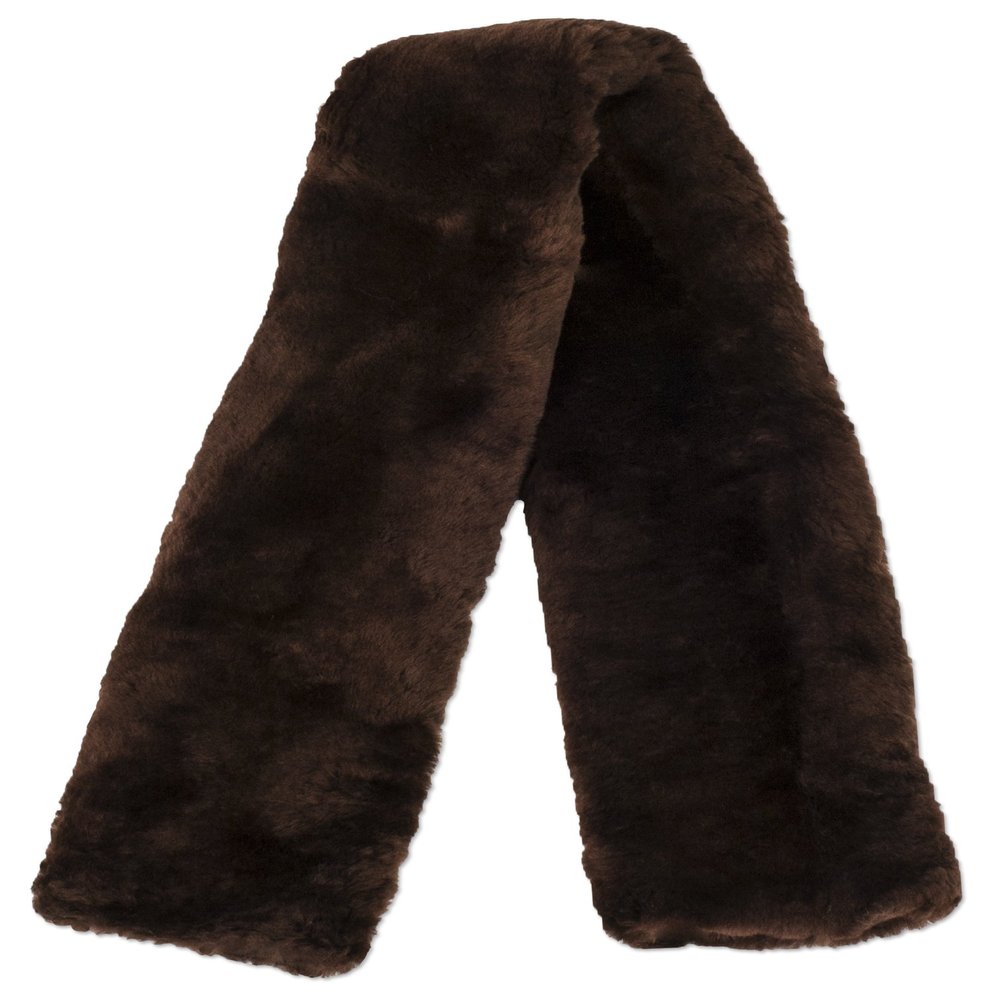 ECP Equine Comfort Products Easy Fit Genuine Merino Sheepskin Girth Cover, Prevents Gall Sores & Chafing, Sweat-Absorbing, Breathable, Soft & Protective, 44 Inches, Brown