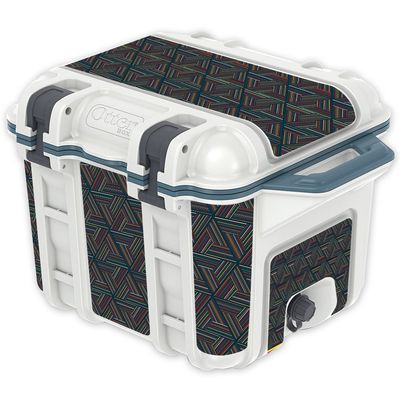 MightySkins (Cooler Not Included) Skin Compatible with OtterBox Venture 25 qt Cooler - Triangle Stripes | Protective, Durable, and Unique Vinyl Decal wrap Cover | Easy to Apply | Made in The USA