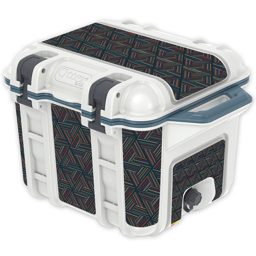 MightySkins (Cooler Not Included) Skin Compatible with OtterBox Venture 25 qt Cooler - Triangle Stripes | Protective, Durable, and Unique Vinyl Decal wrap Cover | Easy to Apply | Made in The USA
