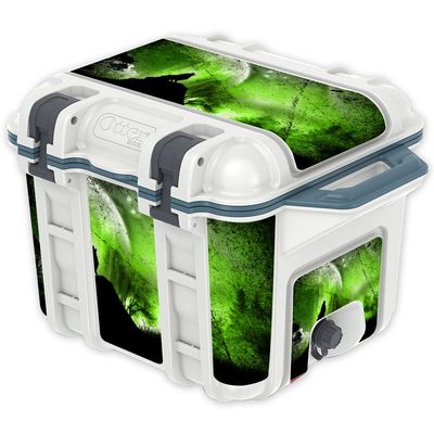 MightySkins (Cooler Not Included) Skin Compatible with OtterBox Venture 25 qt Cooler - Howling Wolf | Protective, Durable, and Unique Vinyl Decal wrap Cover | Easy to Apply | Made in The USA