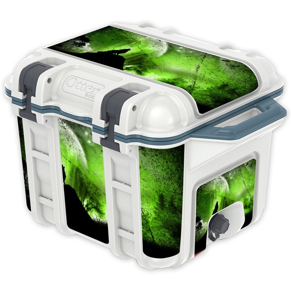 MightySkins (Cooler Not Included) Skin Compatible with OtterBox Venture 25 qt Cooler - Howling Wolf | Protective, Durable, and Unique Vinyl Decal wrap Cover | Easy to Apply | Made in The USA