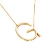 Memgift G Letter Necklace Wedding Jewelry Gifts for Sister Simple Christmas Presents for Women Large Initial Pendant view 1